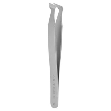 Pinzas de metal con forma alargada y punta en ángulo para sujetar objetos.